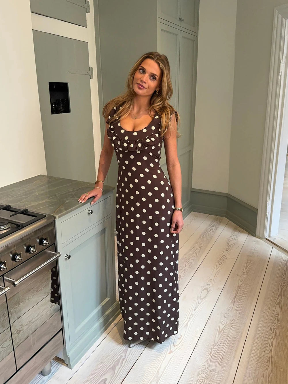 Design By Si Luna Dress - Brown/Yellow