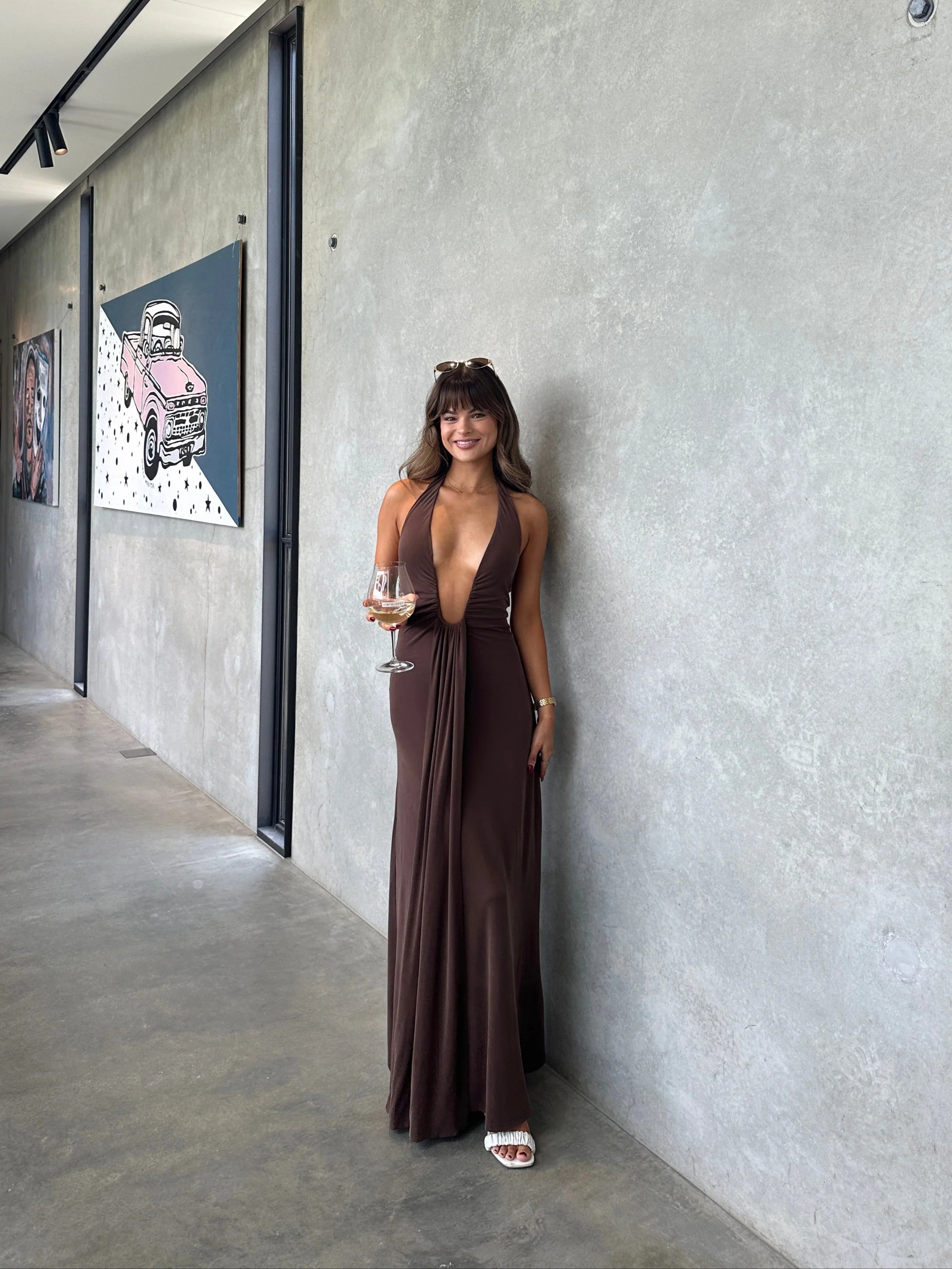 misha brown dress MISHA COLLECTION THE ALUSIA DRESS