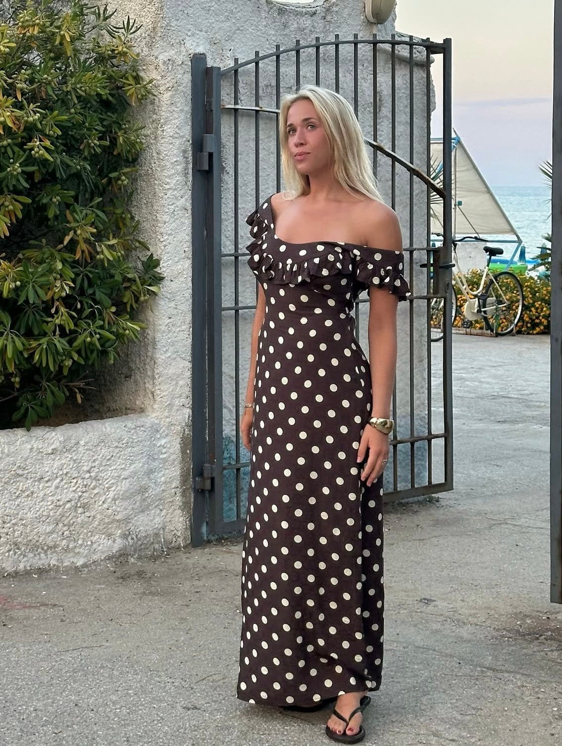 Design By Si Luna Dress - Brown/Yellow