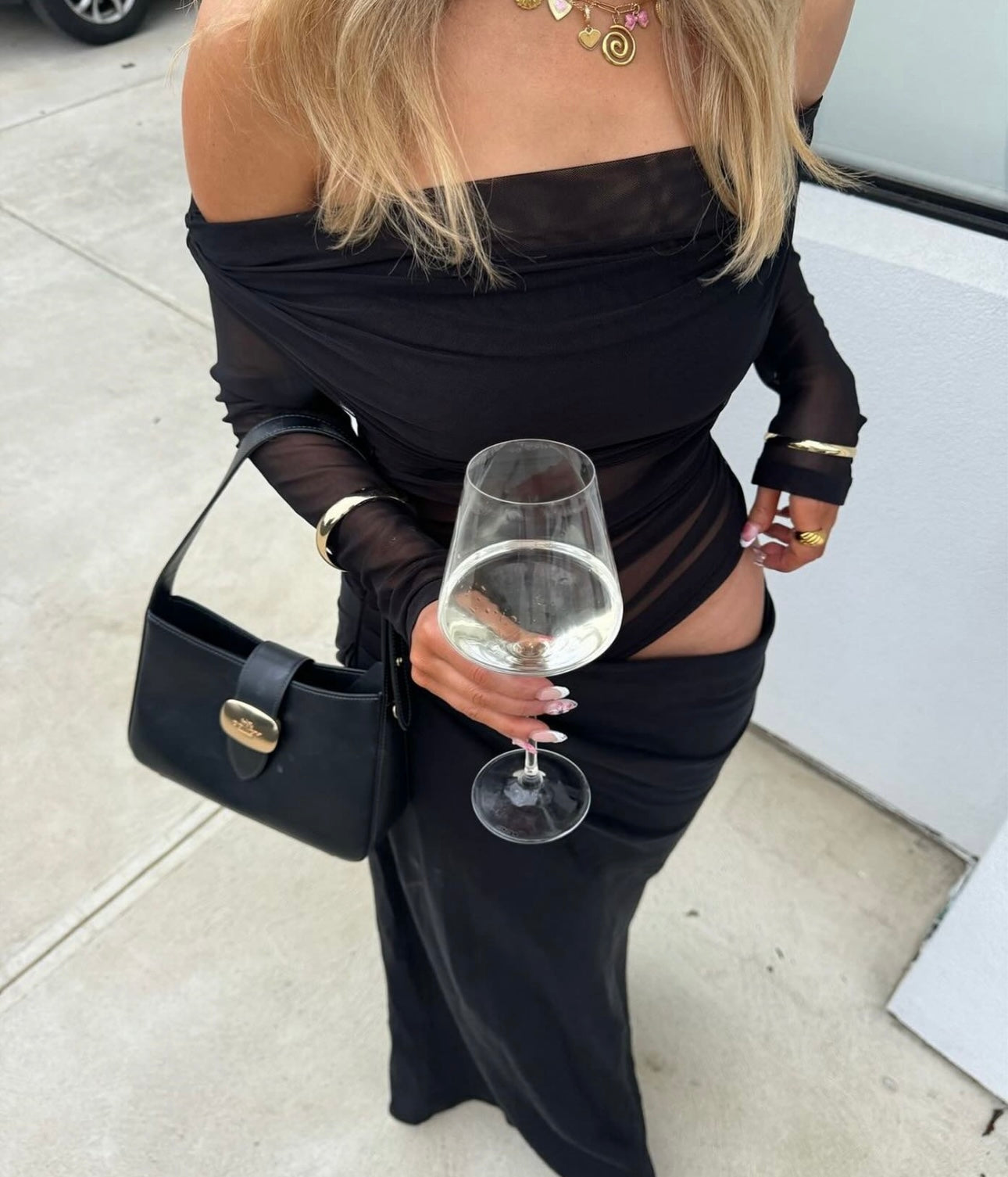 Benni Yasmin Off-Shoulder Maxi Dress