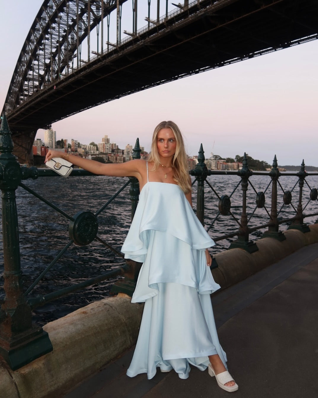 Elliatt Tilly Tiered Maxi Dress - Blue