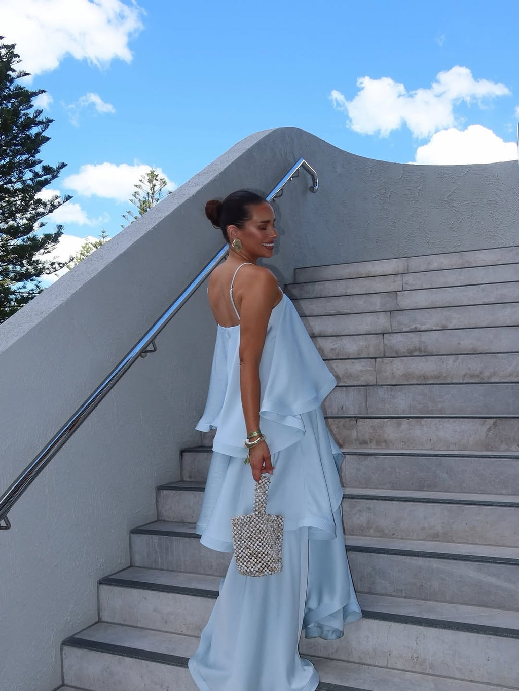 Elliatt Tilly Tiered Maxi Dress - Blue