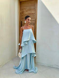 Elliatt Tilly Tiered Maxi Dress - Blue