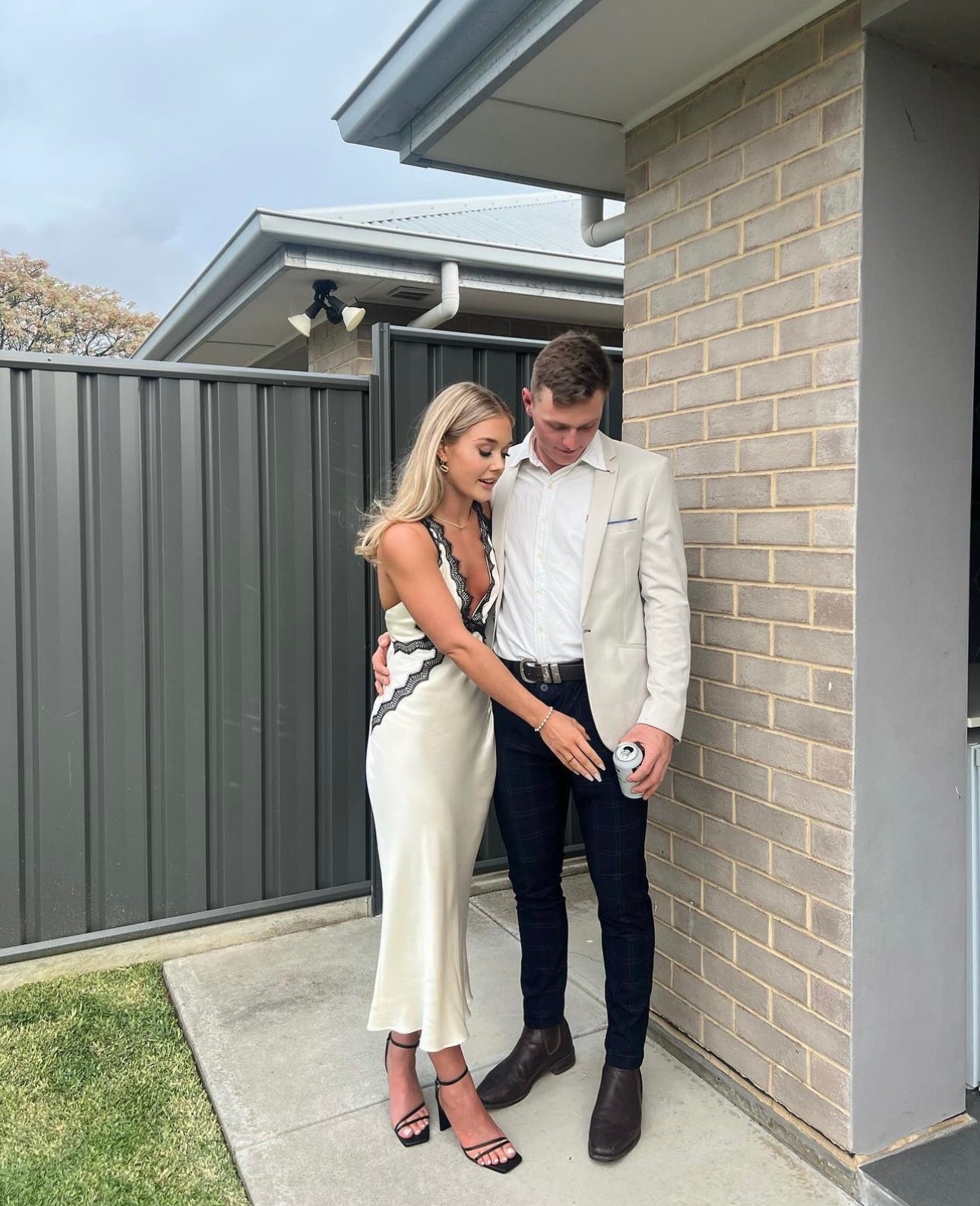 Shona Joy Camille Lace Cross Back Midi Dress