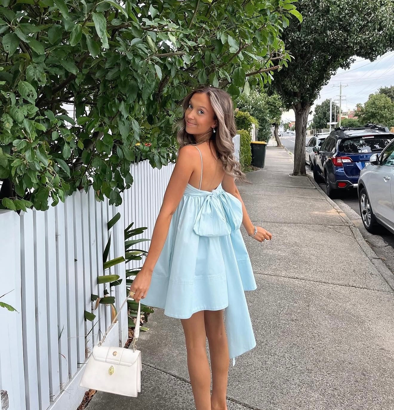 Aje Cantina Mini Bow Dress