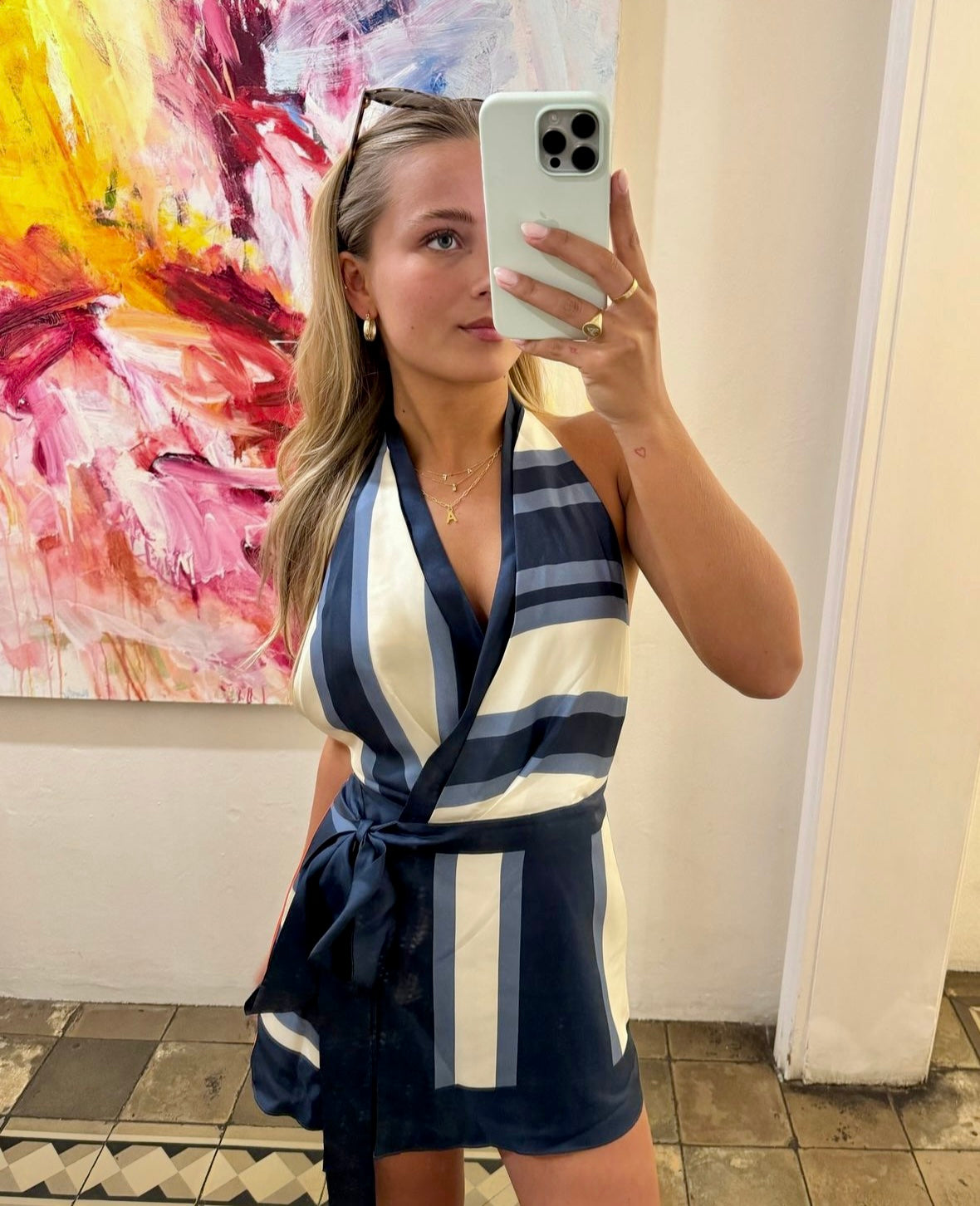 Sir The Label Dazed Wrap Halter Mini Dress
