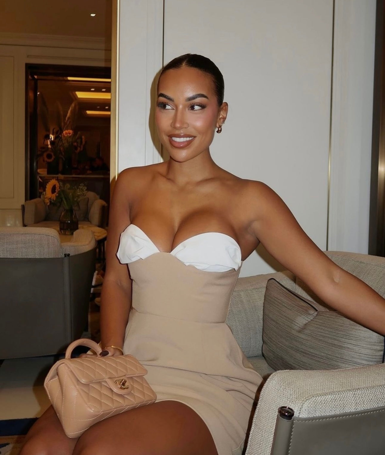 Odd Muse Ultimate Muse Exclusive Bardot Dress - Camel