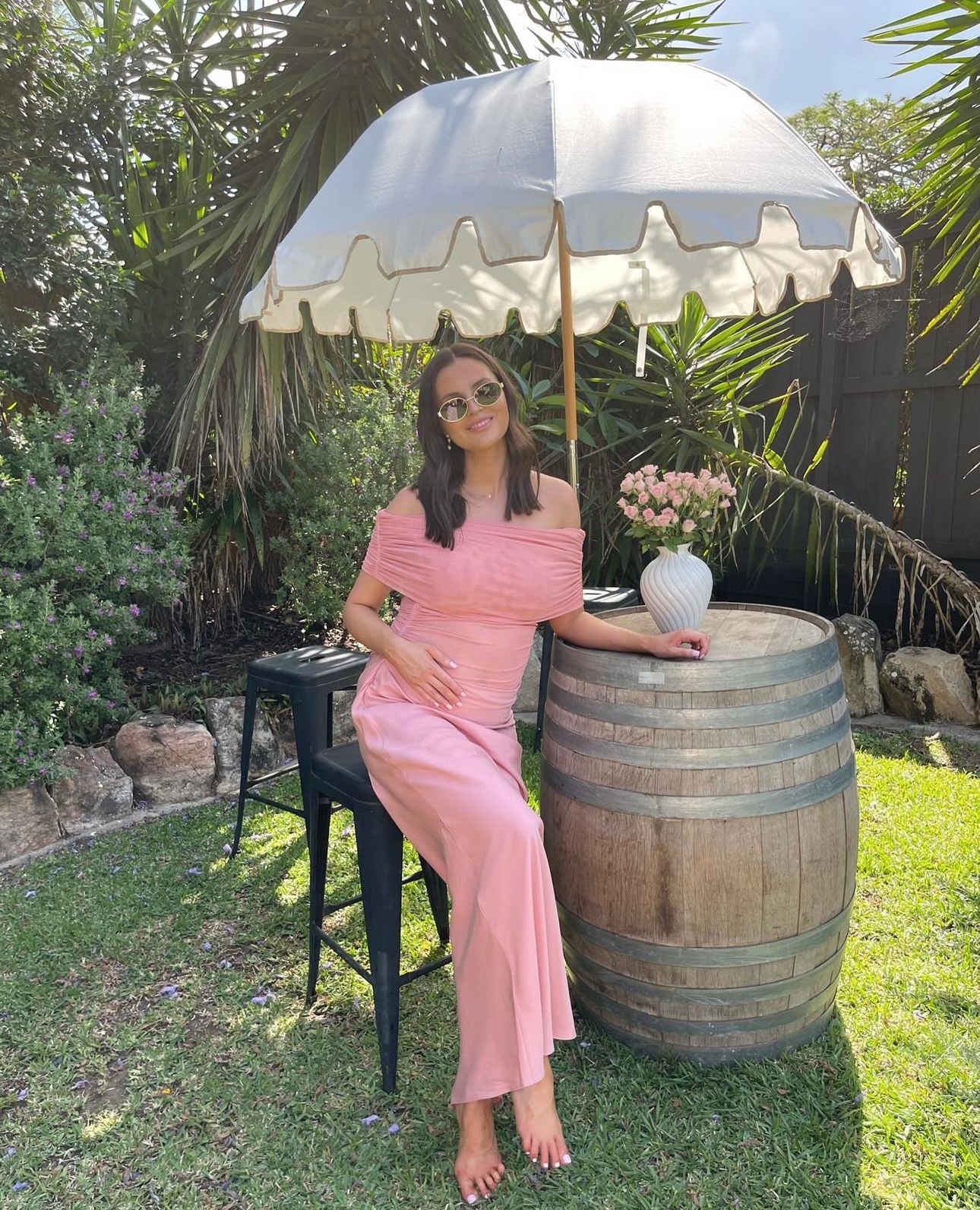 Benni Nico Off-Shoulder Maxi Dress