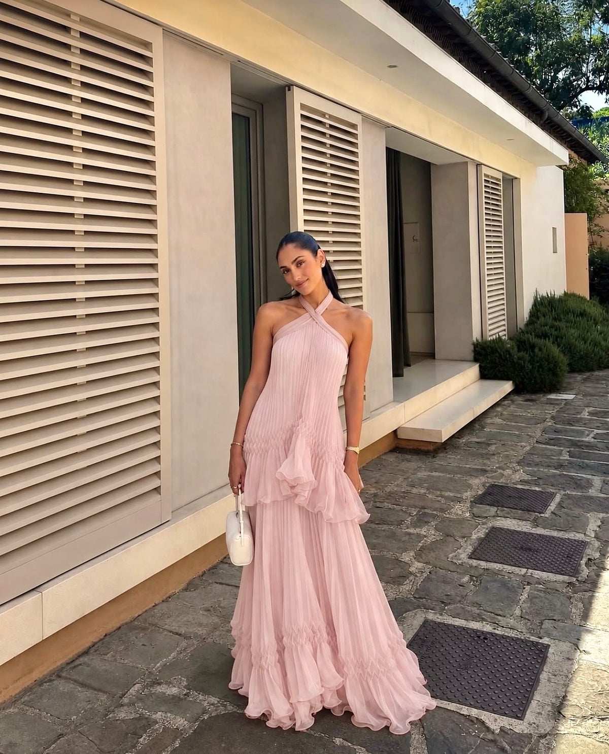 Curated Row Dorathea Pleated Maxi Dress