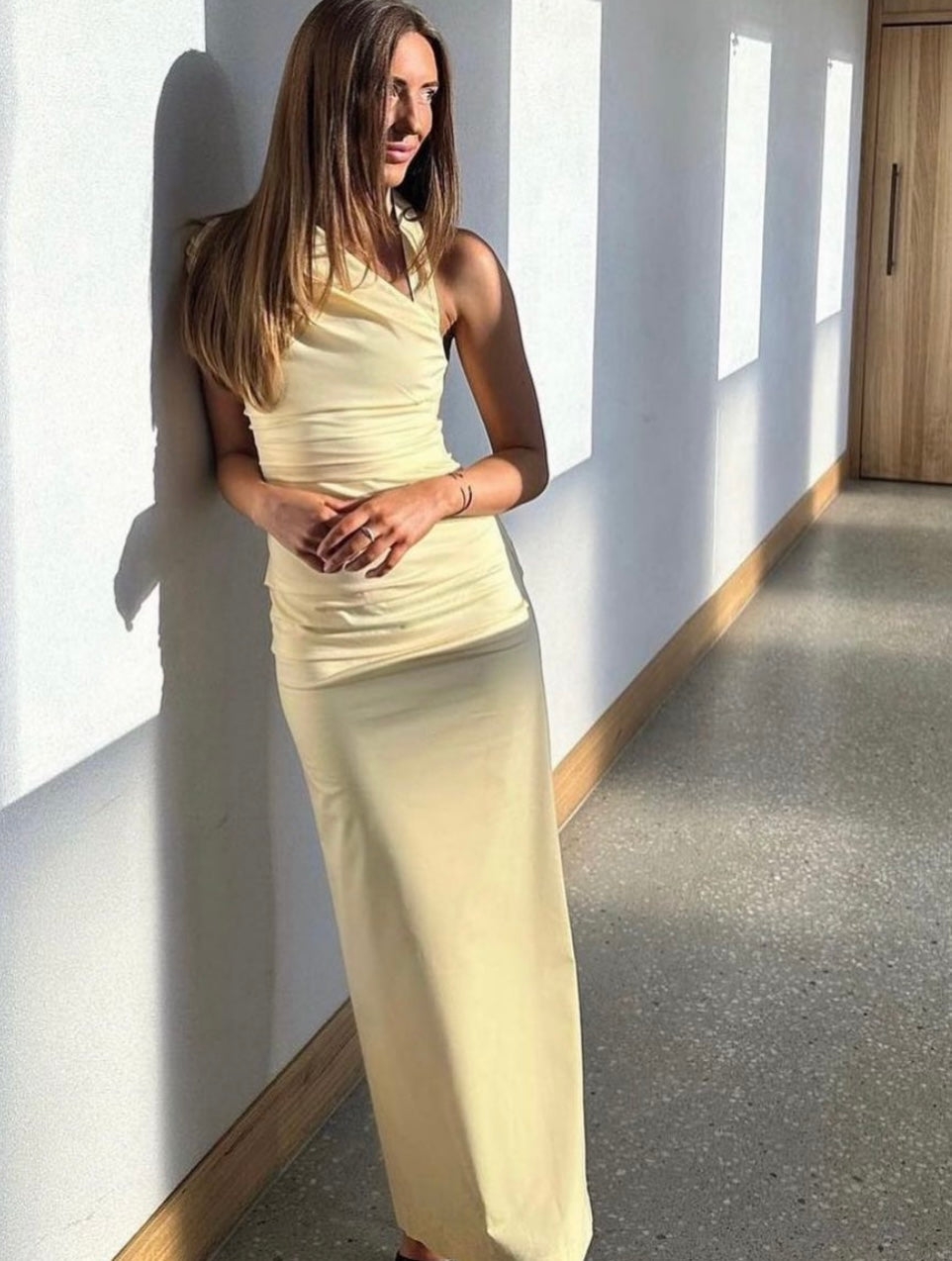 Sir The Label Giacomo Gathered Gown