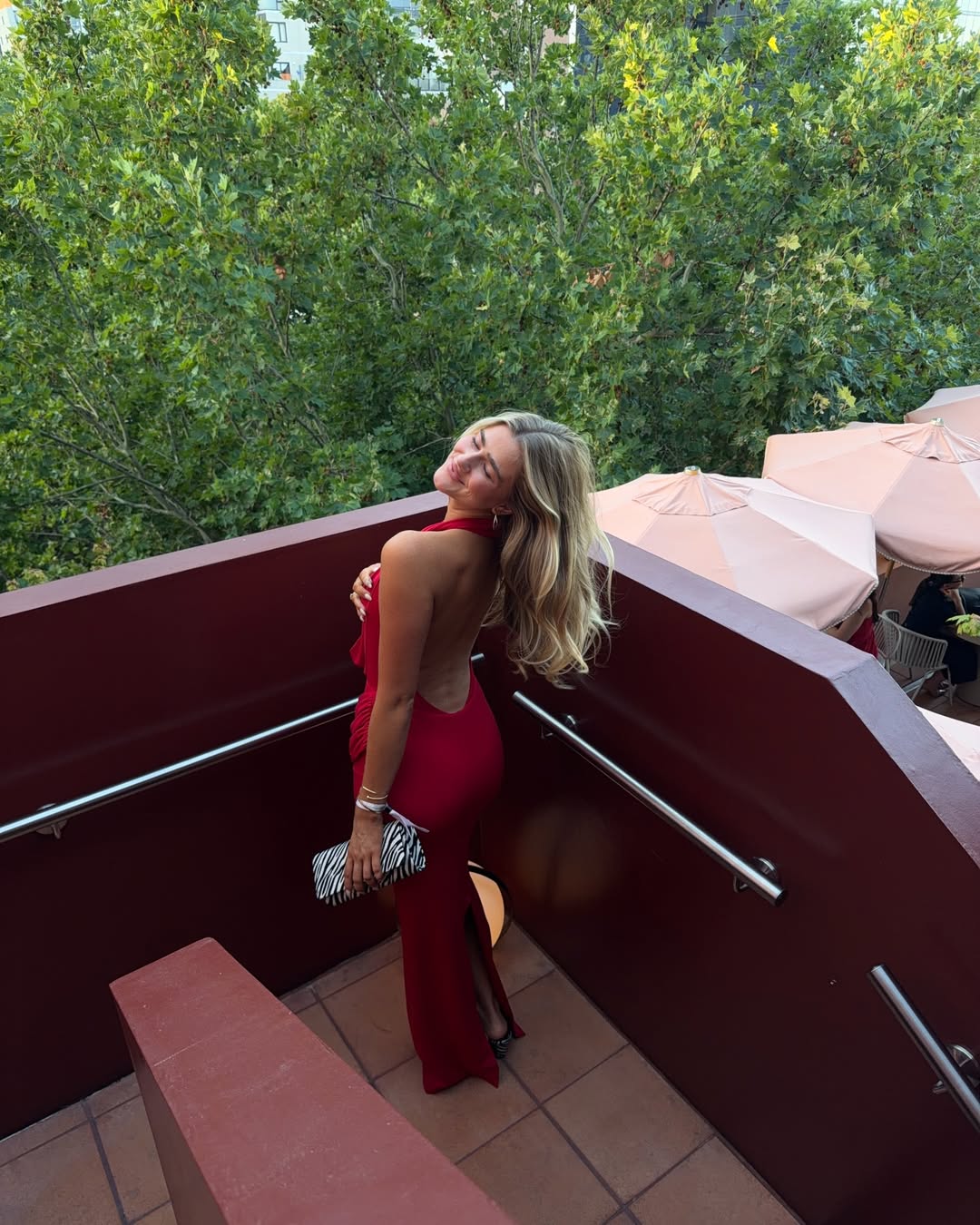 Misha Vanessa Jersey Dress - Cherry