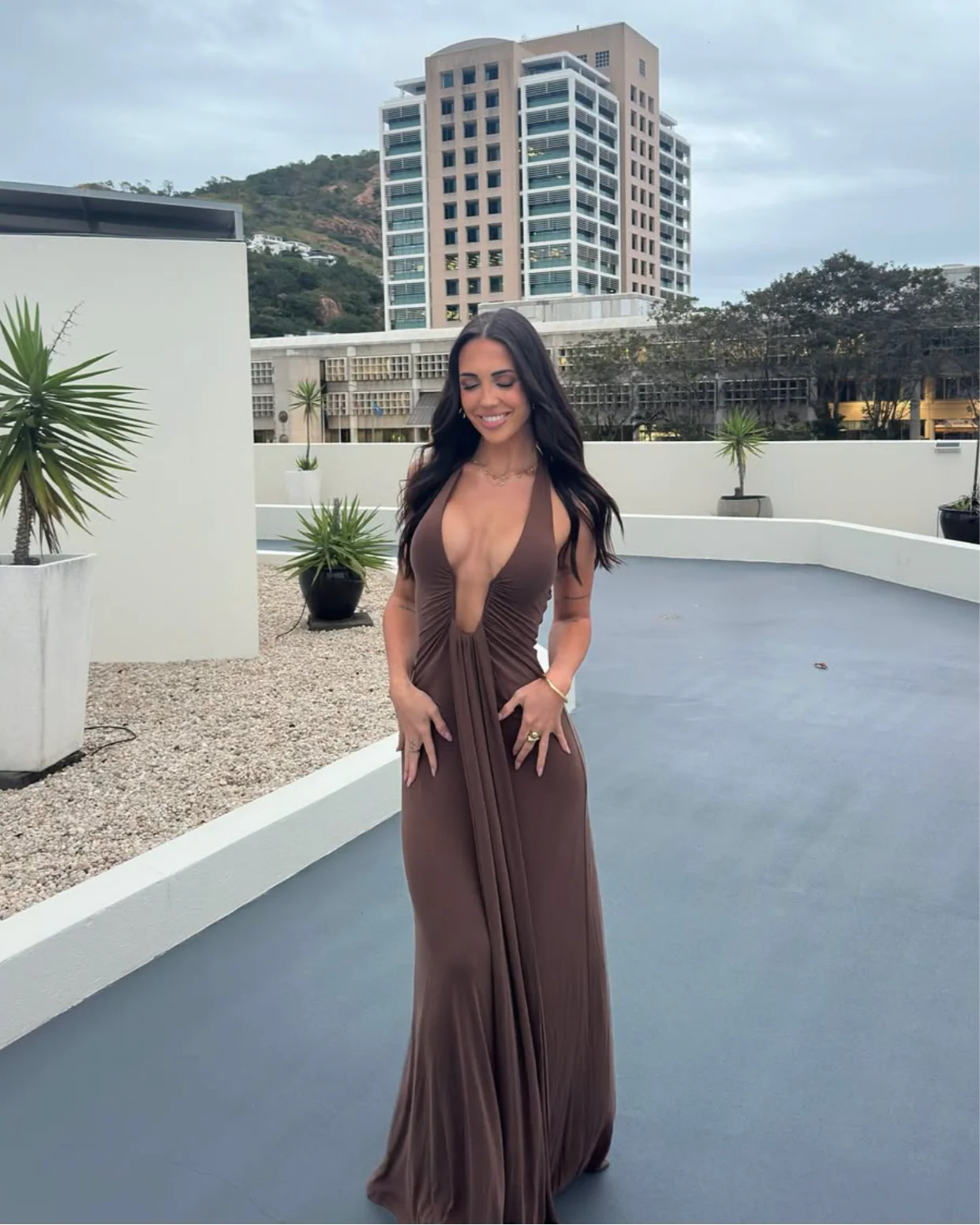 Misha Jennifer Cupro Dress - Cedar