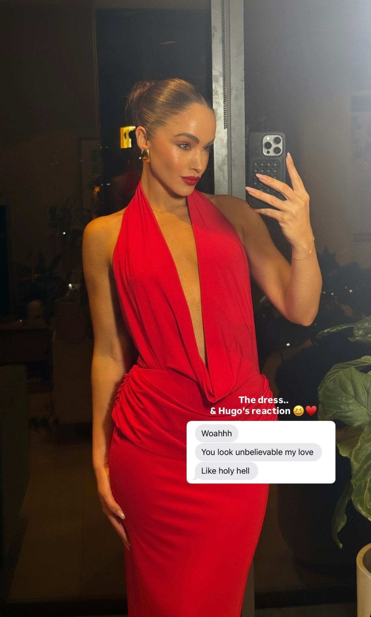 Misha Vanessa Jersey Dress - Cherry