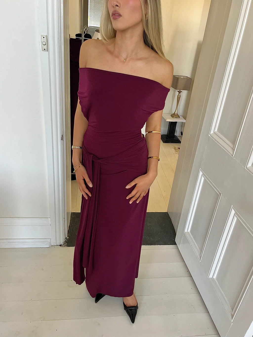 La Marie Nadia Dress - Burgundy