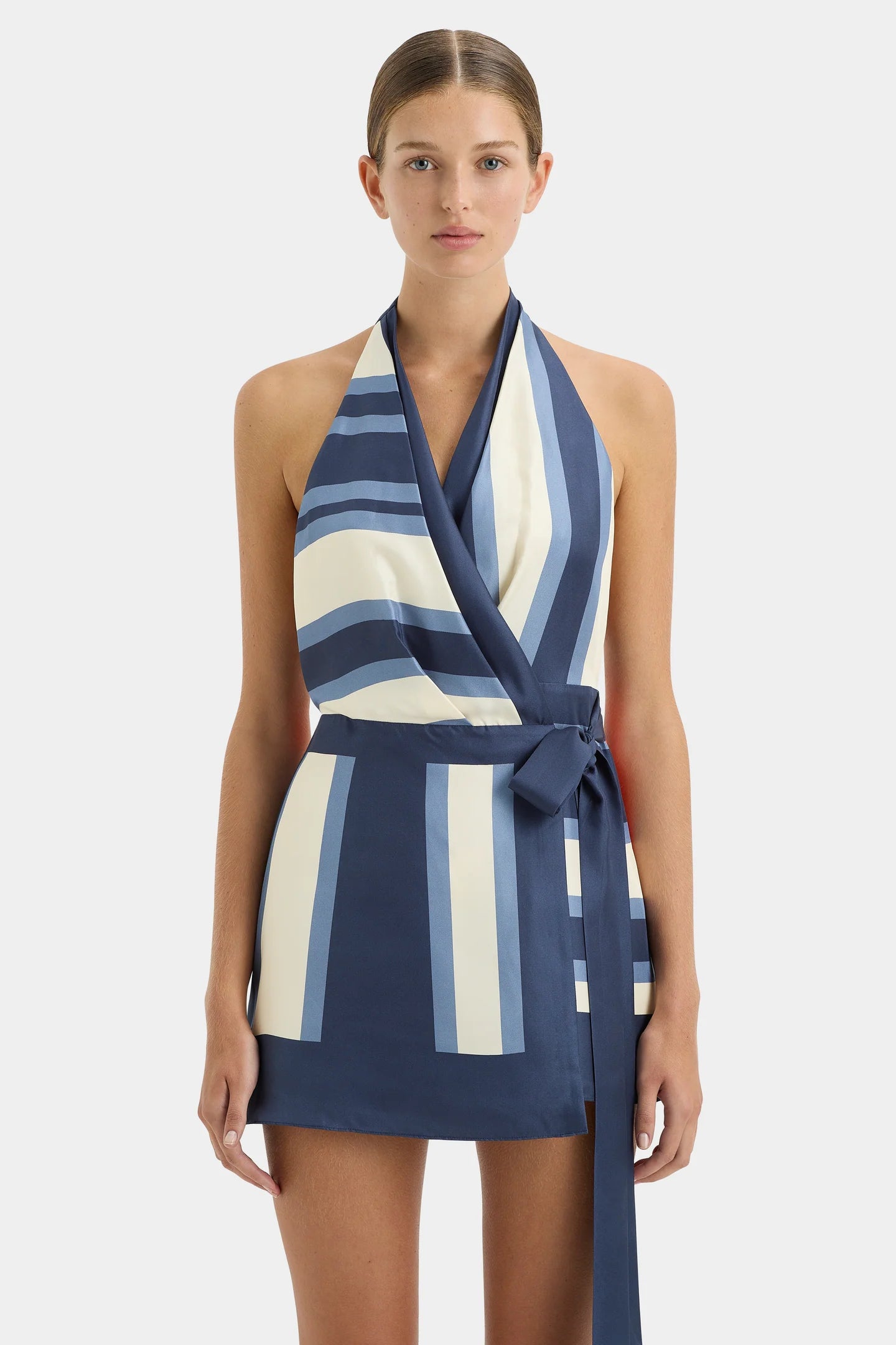 Sir The Label Dazed Wrap Halter Mini Dress