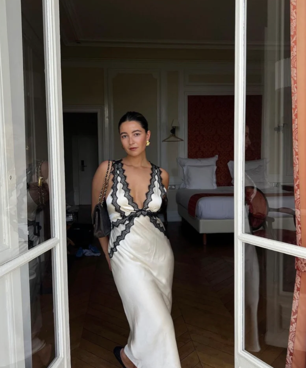 Shona Joy Camille Lace Cross Back Midi Dress