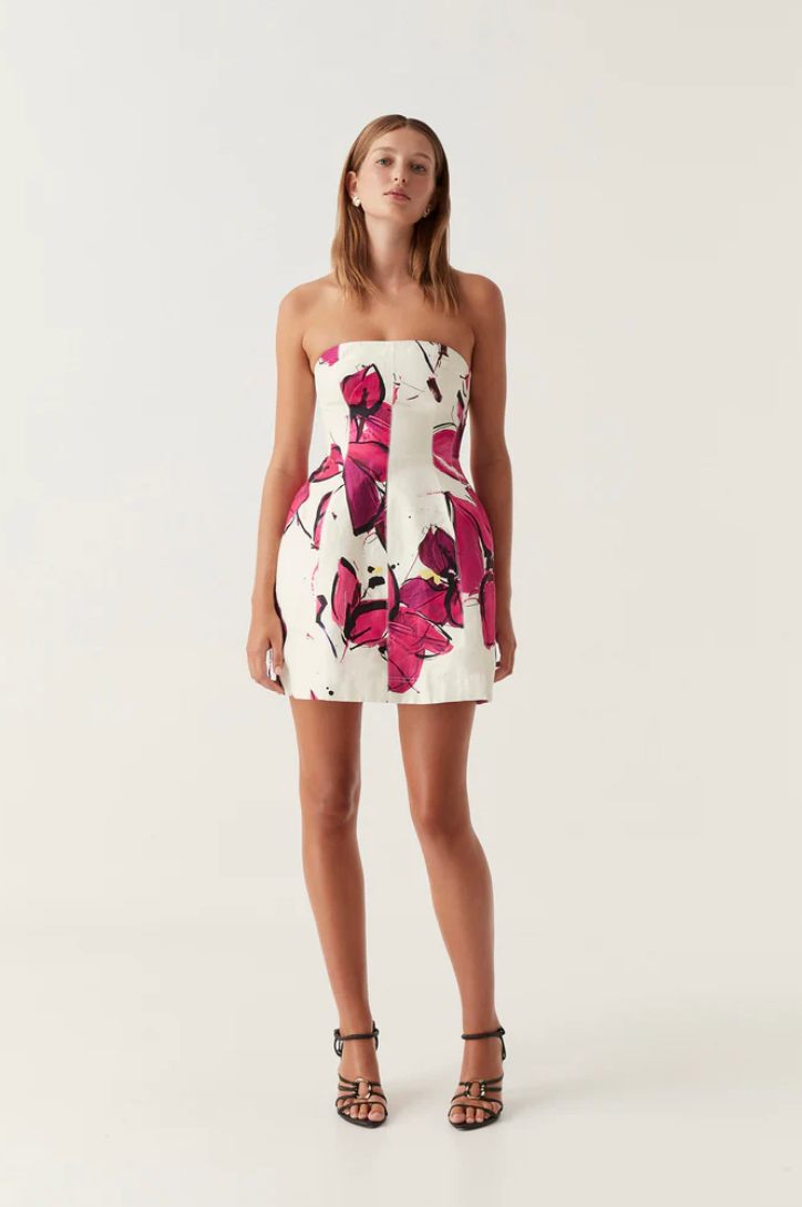 Aje Baret Strapless Mini Dress