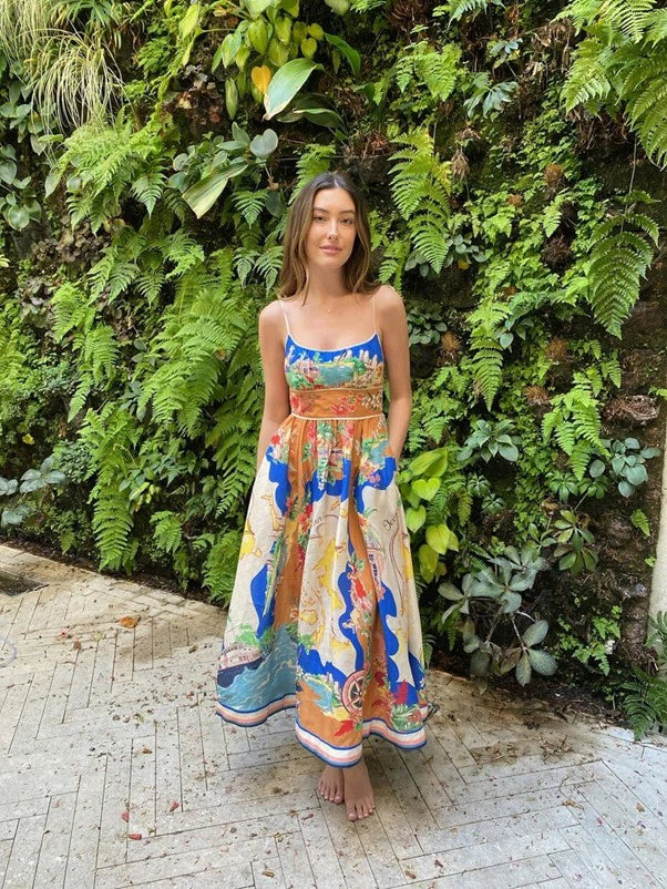zimmermann alight picnic linen midi dress Zimmermann