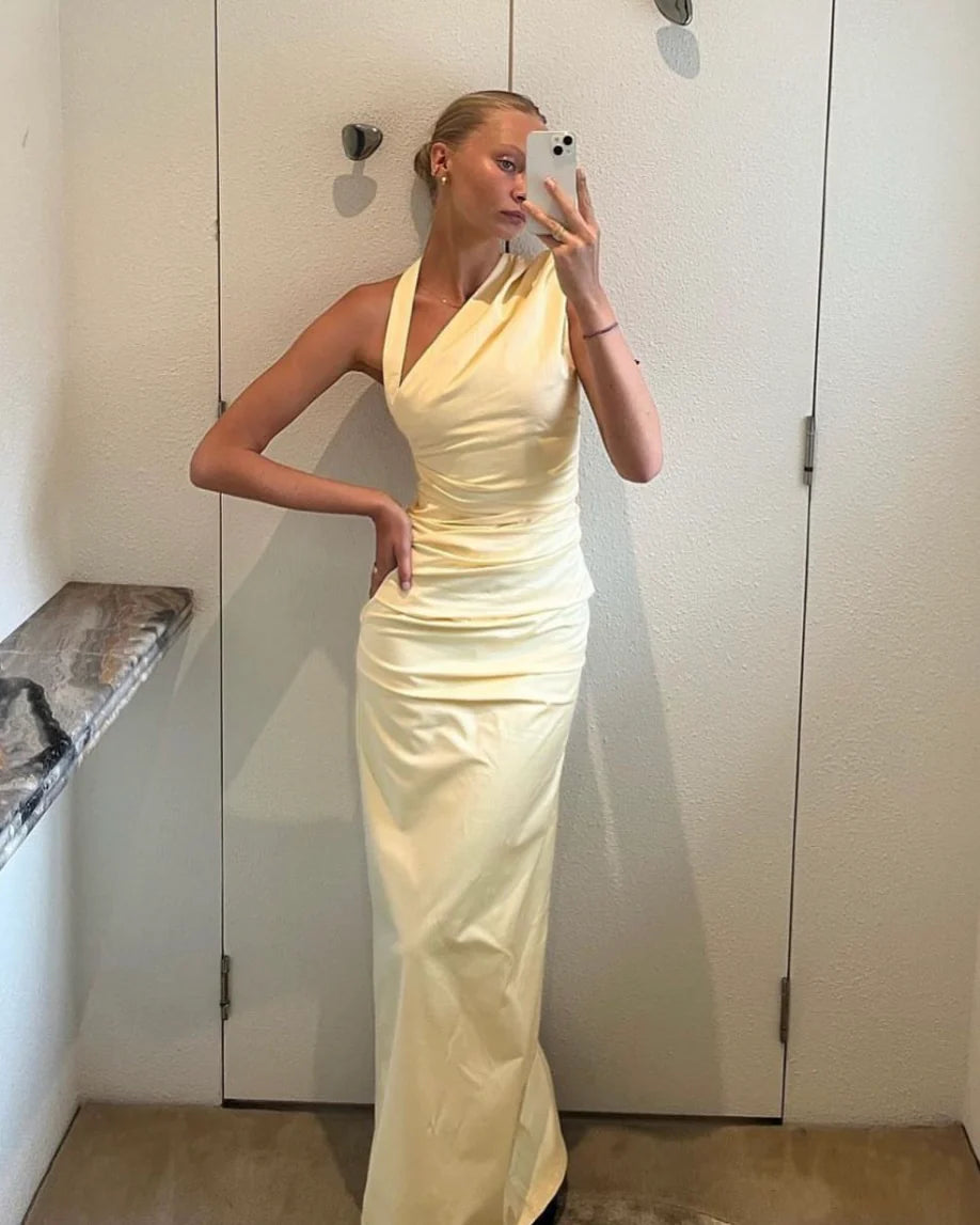 Sir The Label Giacomo Gathered Gown