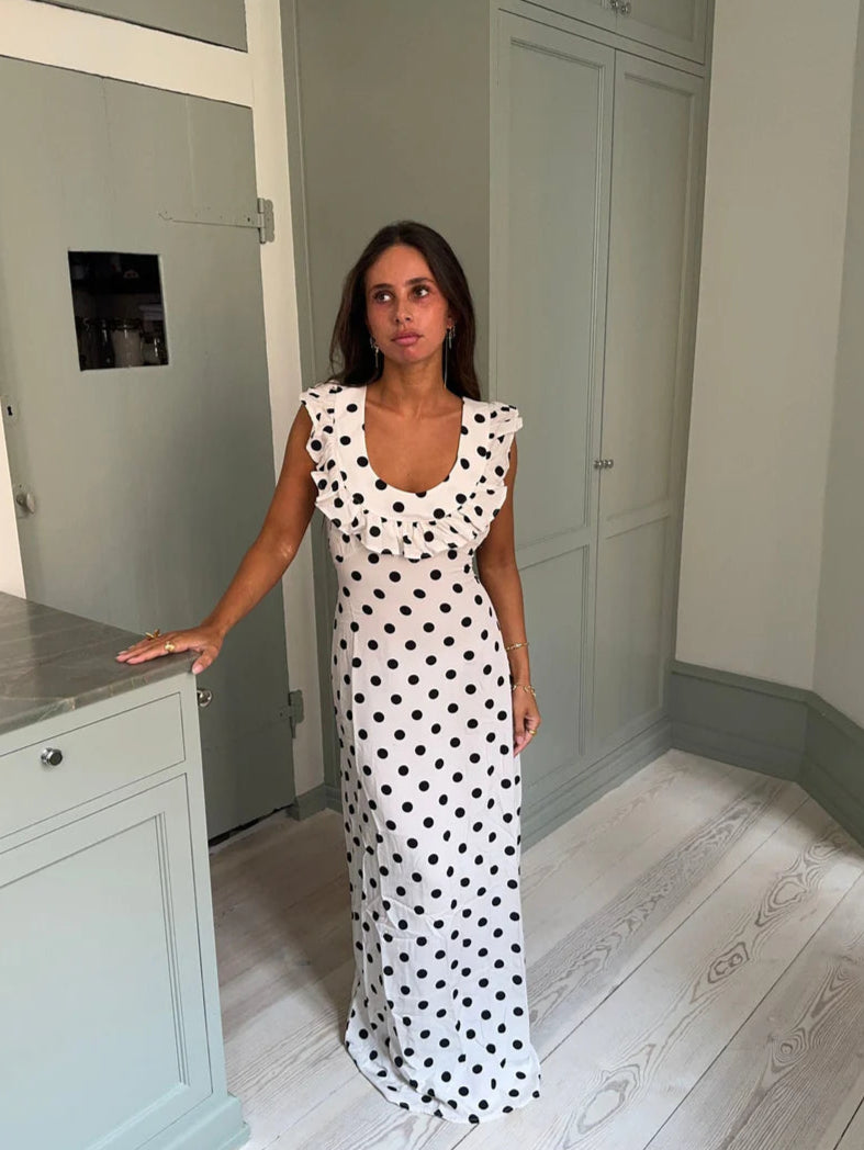 black and white designer dress Colorblock Gown Perfect for day Stylish Striped Cold Shoulder Long