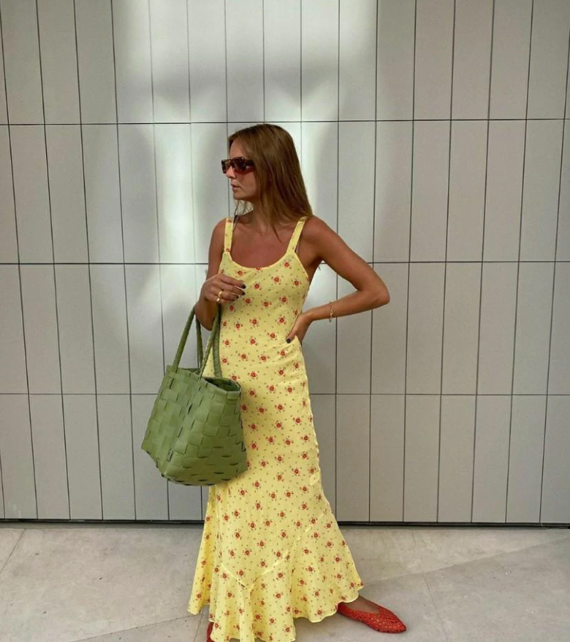 realisation par allegra dress yellow Realisation Par Allegra Dress